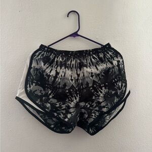 Nike Black and White Athletic Shorts with Elastic Waistband